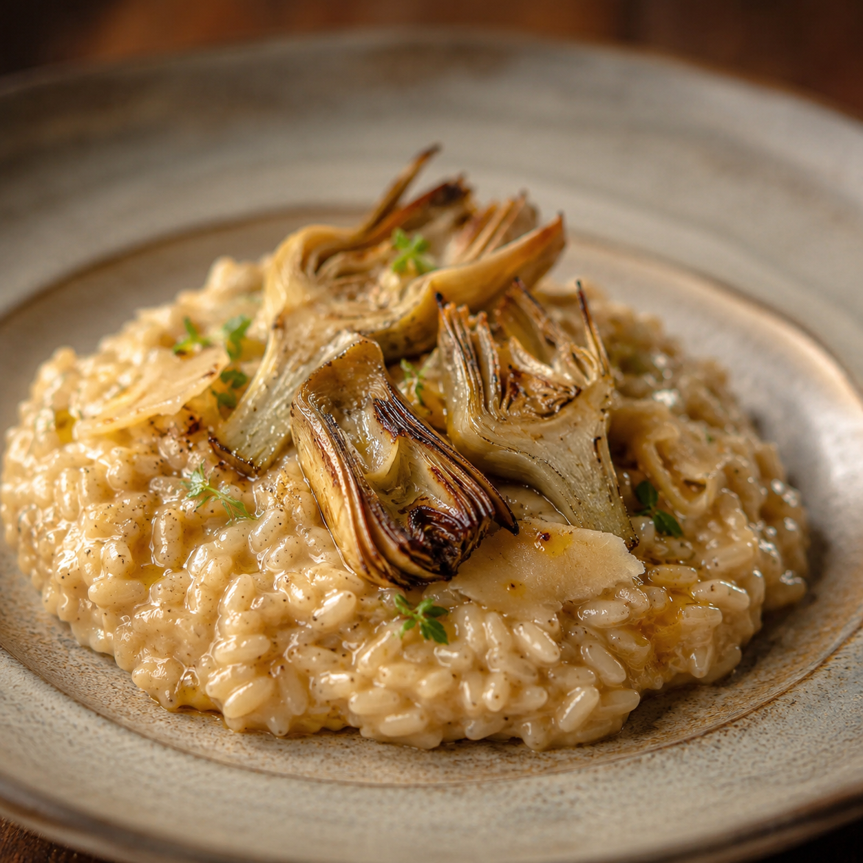 Artischocke geräuchert Risotto
